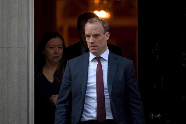 Foreign Secretary, Dominic Raab will chair a meeting of the Cabinet later today. (Photo by Peter Summers/Getty Images)