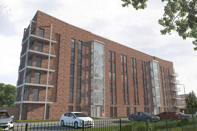 A CGI of the Kennyhill Square, Dennistoun development. Image: Grant Murray Architects