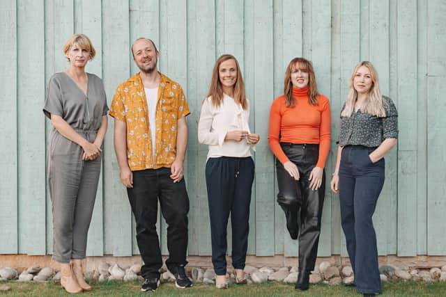 From left: Spey partners Eleanor Bradford, Rob Mathie, Marion Cordiner, founder Jennifer Robertson and Emma Scott. Picture: contributed.