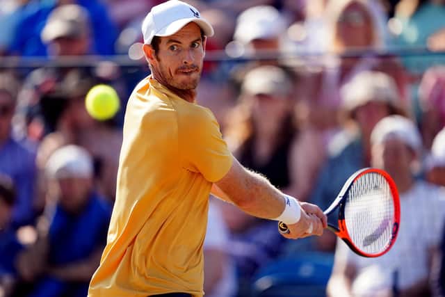 Andy Murray during his quarter-final match against Jason Kubler at the Lexus Surbiton Trophy.
