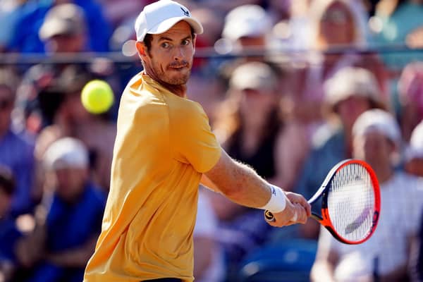 Andy Murray during his quarter-final match against Jason Kubler at the Lexus Surbiton Trophy.