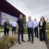 Left to right: Lucy Merritt (NMIS), Christine Dent (NMIS), Matt Maynard (University of Strathclyde), Chris Courtney (NMIS), Matt Boyle (NMIS), Paul Jarvie (CSA Catapult), and Gladys Benghalia (NMIS). Picture: Martin Shields
