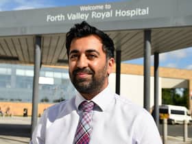 Health secretary Humza Yousaf on a visit to Forth Valley Royal Hospital. Picture: Michael Gillen