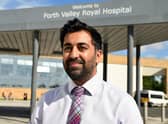Health secretary Humza Yousaf on a visit to Forth Valley Royal Hospital. Picture: Michael Gillen