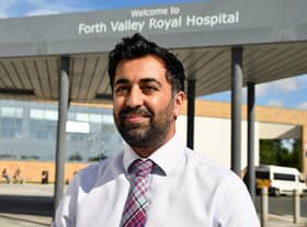 Health secretary Humza Yousaf on a visit to Forth Valley Royal Hospital. Picture: Michael Gillen