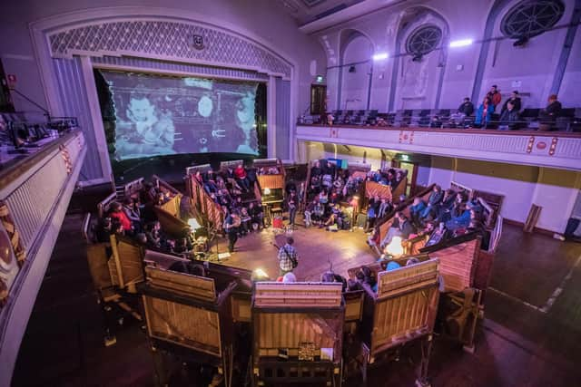 The Pianodrome amphitheatre was created by upcycling used pianos