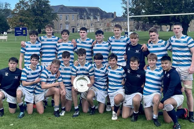 The Edinburgh Academy under-18 squad lifted the Sesquicentenary Trophy at the weekend with the win over Merchiston Castle