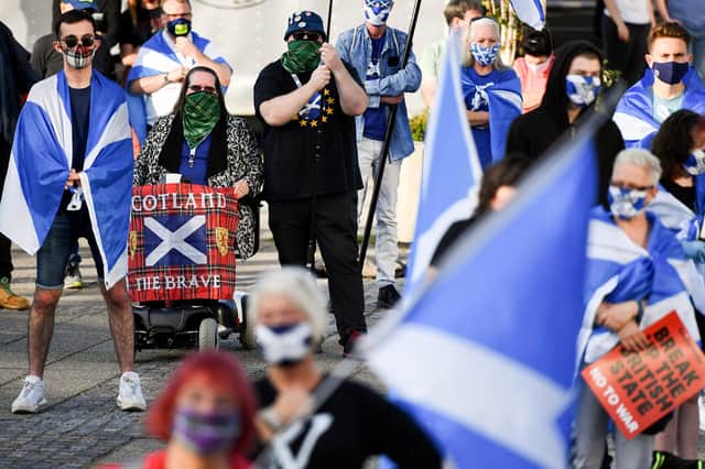 A recent rally for independence in Glasgow, Scotland.