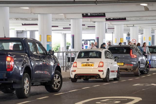 Dropping off and picking up passengers at Scotland’s busiest airport will cost £6, an increase of £1, from Monday (Picture: Lesley Martin)