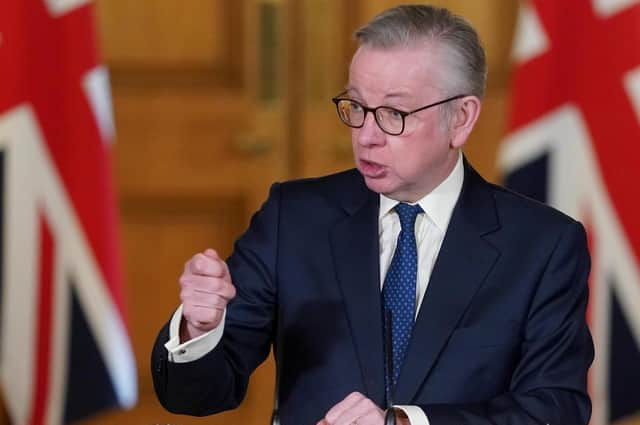 Cabinet minister Michael Gove suggested he was interested in the idea that people born in Scotland but living elsewhere in the UK could vote in any future referendum of independence (Picture: Pippa Fowles/10 Downing Street/Crown Copyright/PA Wire)