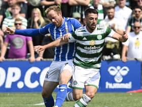 Kilmarnock midfielder makes no bones about the fact he isn't unhappy injury will force: former team-mate in Celtic's Greg Taylor to miss the clubs' Viaplay League Cup semi-final. (Photo by Rob Casey / SNS Group)
