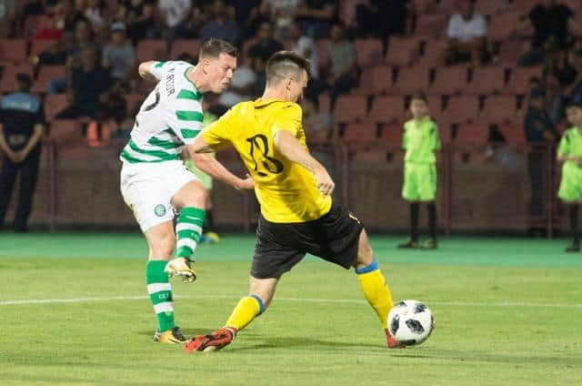 Callum McGregor scores for Celtic against Alashkert in a Champions League qualifier in Yerevan on July 10, 2018. (Photo by Craig Foy/SNS Group).