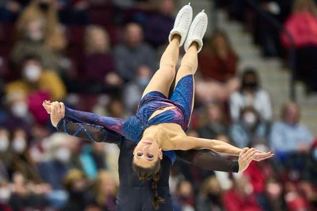 Lilah Fear and Lewis Gibson are lying in fourth place after the rhythm dance at the World Figure Skating Championships in Japan.