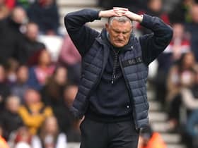 Sunderland manager Tony Mowbray on the touchline during the 2-2 draw with Watford.