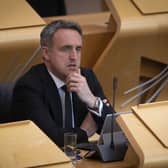 Scottish Liberal Democrats leader Alex Cole-Hamilton in the main chamber at the Scottish Parliament. Picture: Jane Barlow - Pool / Getty Images