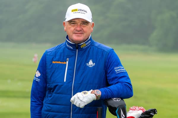 Paul Lawrie admitted it was "cool" to see his new Tartan Pro Tour get up and running with the first round of the Carnoustie Challenge. Picture: Kenny Smith