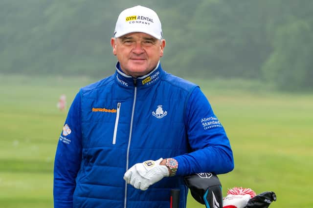 Paul Lawrie admitted it was "cool" to see his new Tartan Pro Tour get up and running with the first round of the Carnoustie Challenge. Picture: Kenny Smith