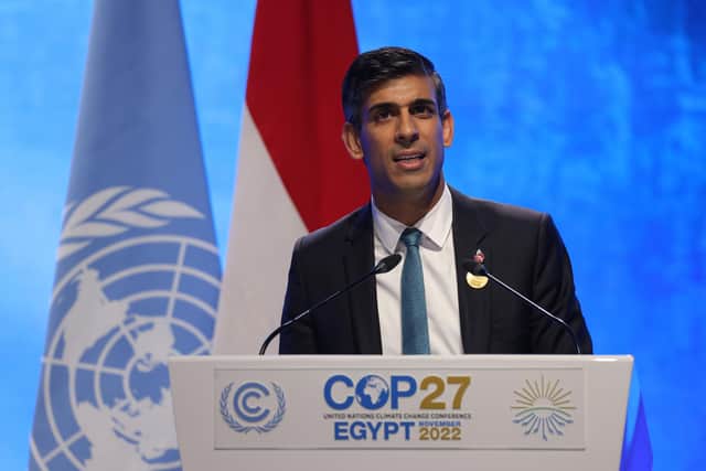 Rishi Sunak initially said he would not attend the COP27 climate summit last year. He is being urged to attend this year's event (Picture: Sean Gallup/Getty Images)
