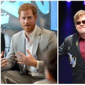 Prince Harry and Elton John are part of a group suing the publisher of The Daily Mail over alleged unlawful information-gathering. (Photo credit: Derek Martin/David Jackson)