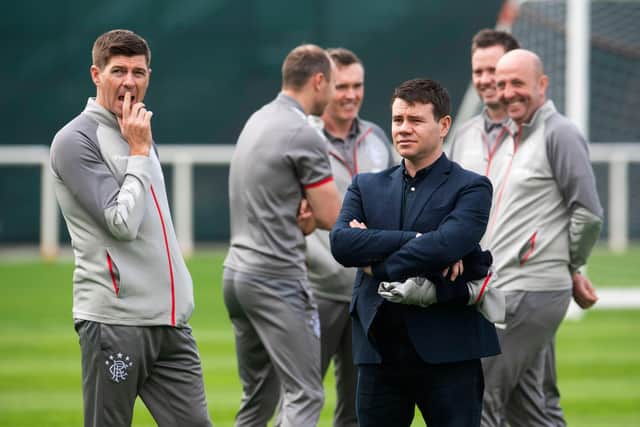 Steven Gerrard and sporting director Ross Wilson will be looking to make improvements to the Rangers squad this summer. Picture: SNS