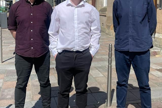 Technician Group (L-R) Alastair Gathergood, Lewis Marshall & Scott Cassidy