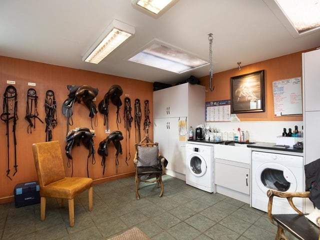 Tack room.