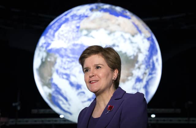 First Minister Nicola Sturgeon in the Action Zone during the COP26 summit in Glasgow last November.