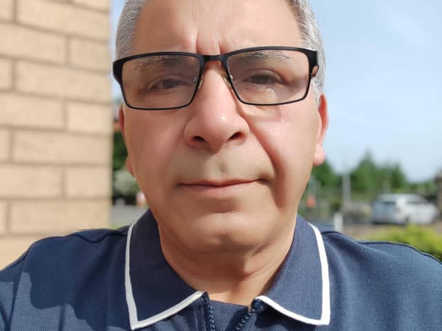 Wael Shawish, from Glasgow, whose family is in Gaza.