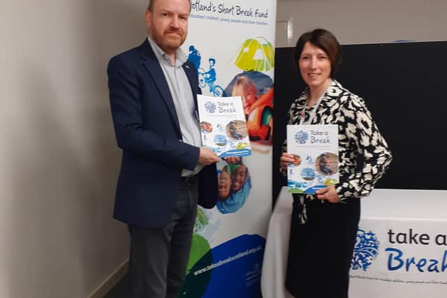 Cllr Stephen Smith with Salena Begley MBE, Family Fund’s Partner Engagement Manager for Scotland.