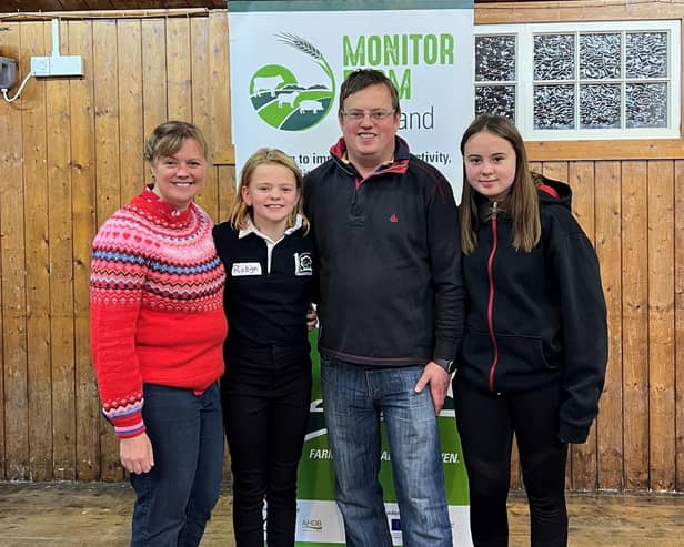 A family affair, pictured left to right, Vicky, daughter Robyn, Bruce, and elder daughter Amy Irvine