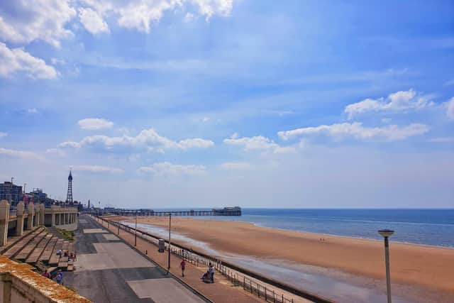 Blackpool's beach is the perfect place to enjoy fish and chips