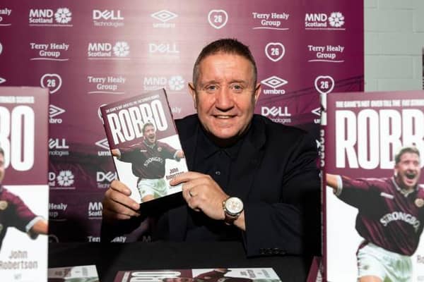 John Robertson launches his autobiography at Tynecastle Park, on November 04, 2021, in Edinburgh, Scotland. (Photo by Mark Scates / SNS Group)