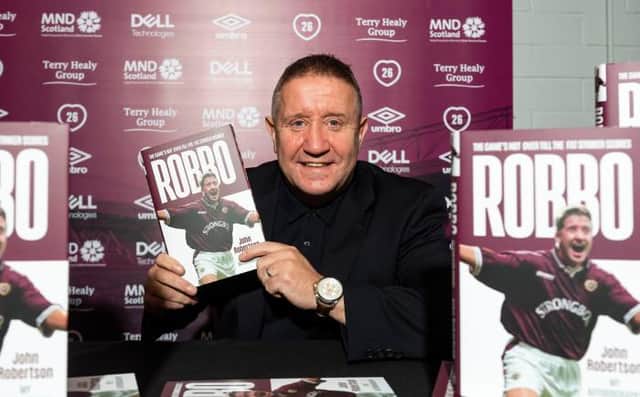 John Robertson launches his autobiography at Tynecastle Park, on November 04, 2021, in Edinburgh, Scotland. (Photo by Mark Scates / SNS Group)