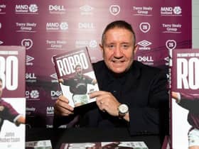 John Robertson launches his autobiography at Tynecastle Park, on November 04, 2021, in Edinburgh, Scotland. (Photo by Mark Scates / SNS Group)