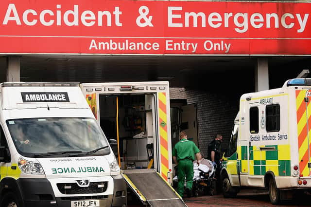 Patient safety is being compromised as ambulances are forced to queue for hours outside hospitals (Picture: Jeff J Mitchell/Getty Images)