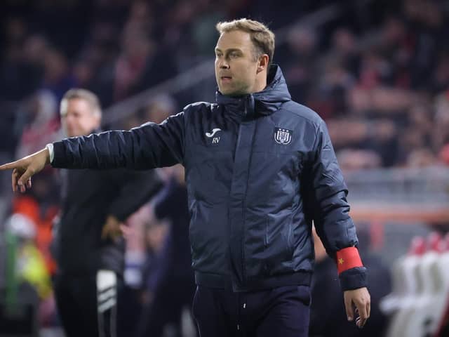 Robin Veldman was in charge of the Anderlecht first team for a couple of months last season.