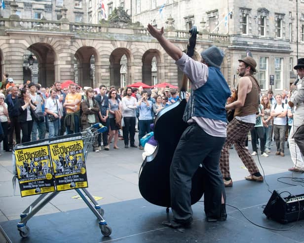 Street performers on the Royal Mile at the Edinburgh Festival Fringe. Picture: Scott Campbell/Getty Images