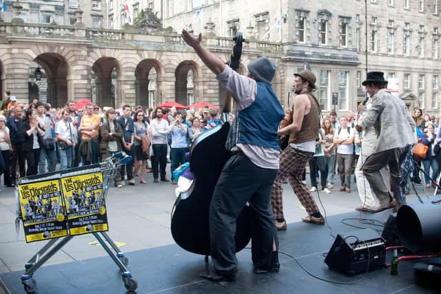 Street performers on the Royal Mile at the Edinburgh Festival Fringe. Picture: Scott Campbell/Getty Images