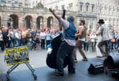Street performers on the Royal Mile at the Edinburgh Festival Fringe. Picture: Scott Campbell/Getty Images