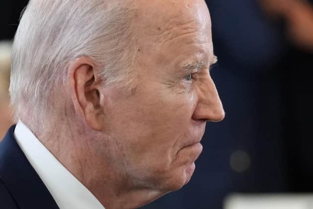 US President Joe Biden attends a working session on Artificial Intelligence. Picture: Christopher Furlong/PA Wire
