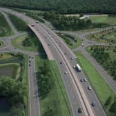 An artist's impression of the proposed Sheriffhall roundabout flyover