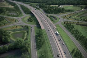 An artist's impression of the proposed Sheriffhall roundabout flyover