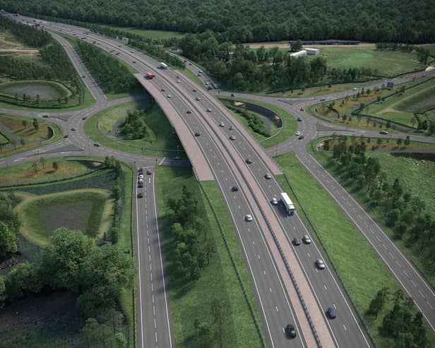 An artist's impression of the proposed Sheriffhall roundabout flyover