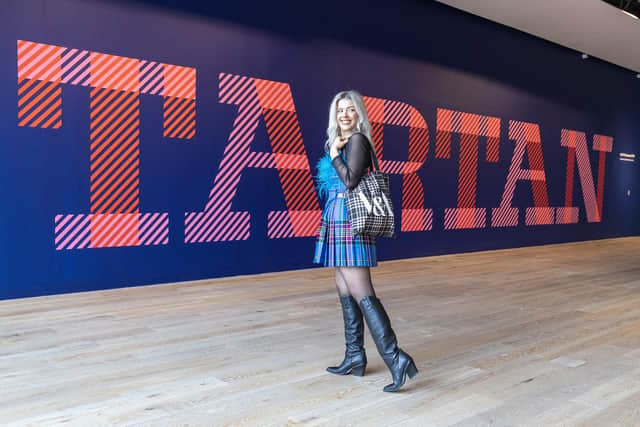 Highland designer Siobhan Mackenzie's work is on display at V&A Dundee's current Tartan exhibition, which runs until January. Picture: Michael McGurk