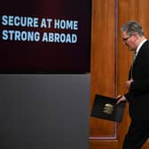 Prime Minister Sir Keir Starmer leaves the Downing Street Briefing Romm after delivering Tuesday's defence spending statement. (Picture: Leon Neal/PA Wire)