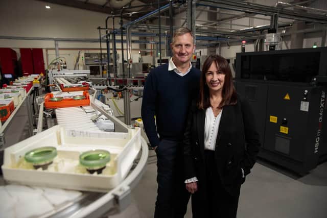 Stuart Neilson and Frances Rus at the new lab in Aberdeen. Picture: Ross Johnston/Newsline Media.