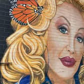 A Dolly Parton mural in Knoxville, Tennessee. Pic: Hannah Stephenson/PA.