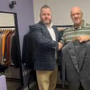 Generous: Chris McGowan (left) with Graham Forbes of Grassroots Clothing.