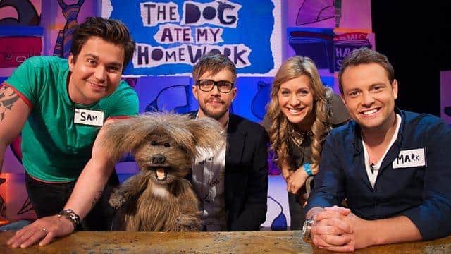 Voice of Love Island Iain Stirling is the main hint that the CBBC show The Dog Ate My Homework is a Scottish production.