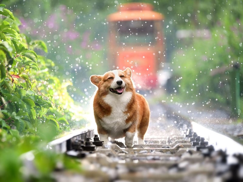 There's no probem with flat faces for either the Cardigan Welsh Corgi or the Pembroke Welsh Corgi, but their barrel-shaped bodies and tiny legs means that anything more than splashing around in a puddle can cause issues.